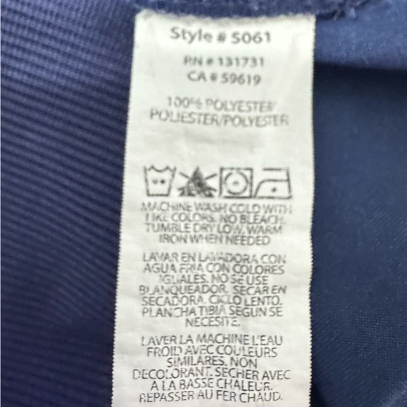 Momentum by Maevn 5061 Women’s Large Navy Warm-Up Zip Front Scrub Jacket - Picture 5 of 5